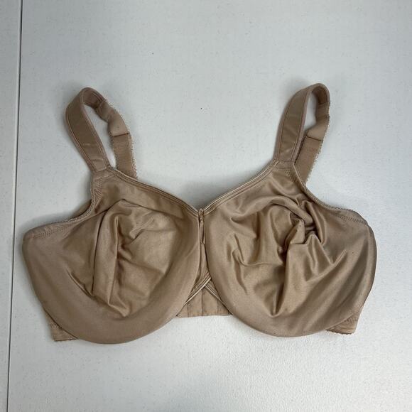 Wacoal 36DDD Bra Beige Bodysuede Seamless Full Figure 85185 Underwire Smooth - Picture 3 of 16